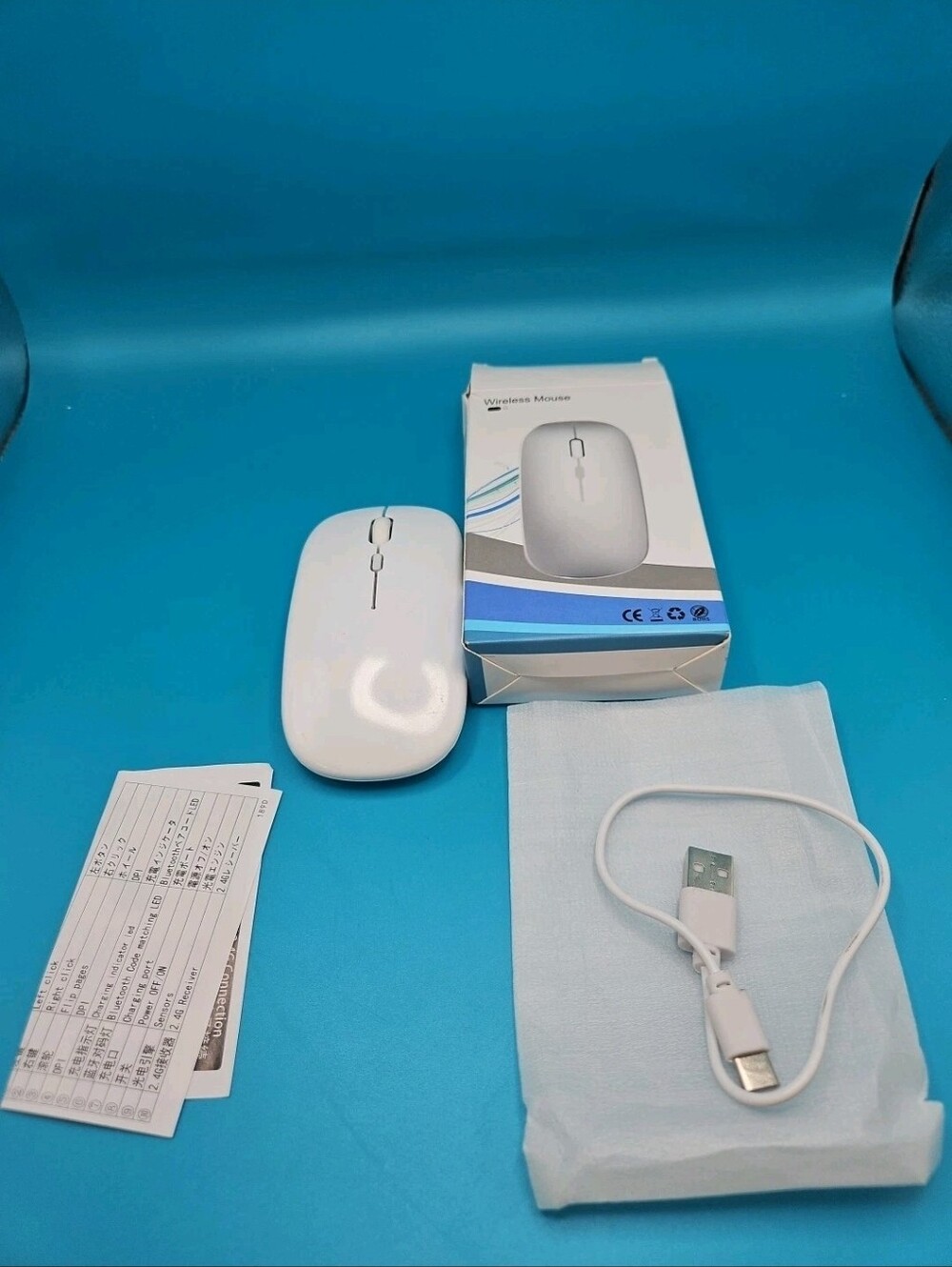 2.4GHz USB Wireless Optical Mouse Mice for PC Laptop Computer (White)